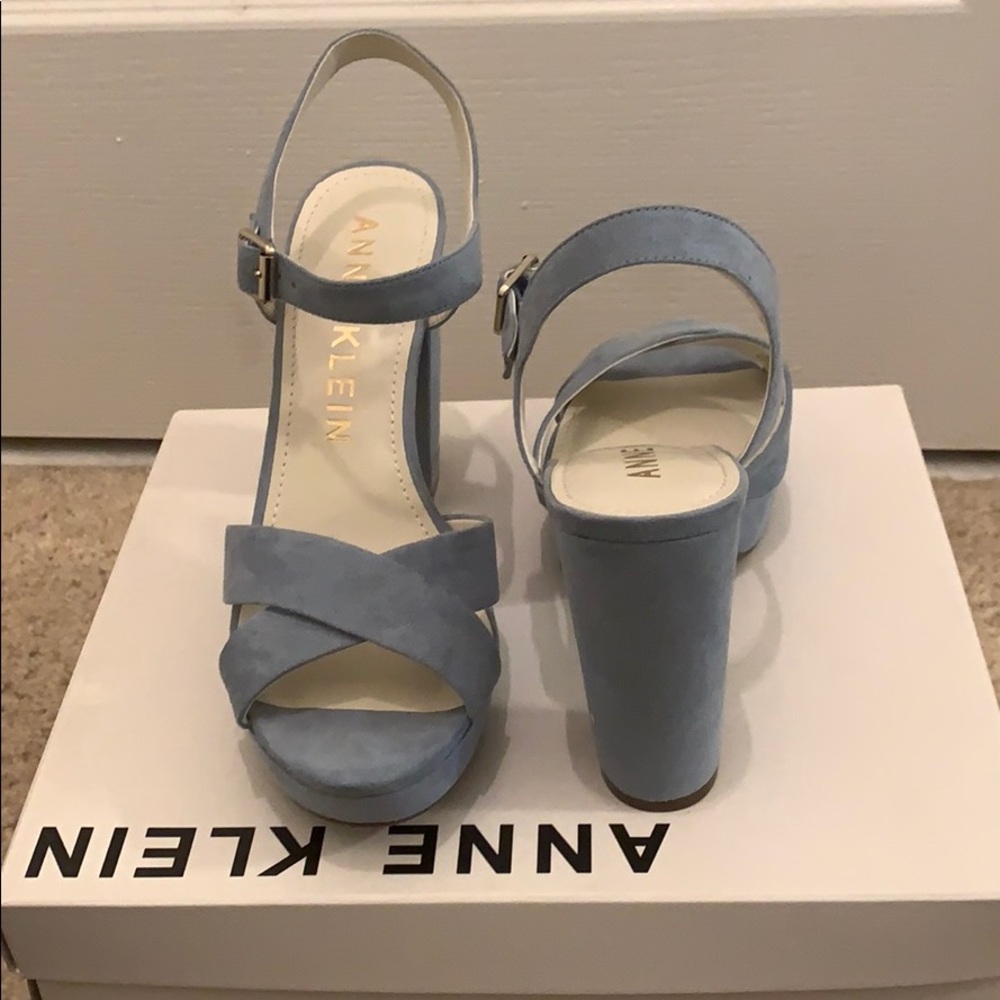 Baby Blue Suede Heels 9